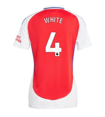 Arsenal Ben White #4 Replica Home Stadium Shirt for Women 2024-25 Short Sleeve